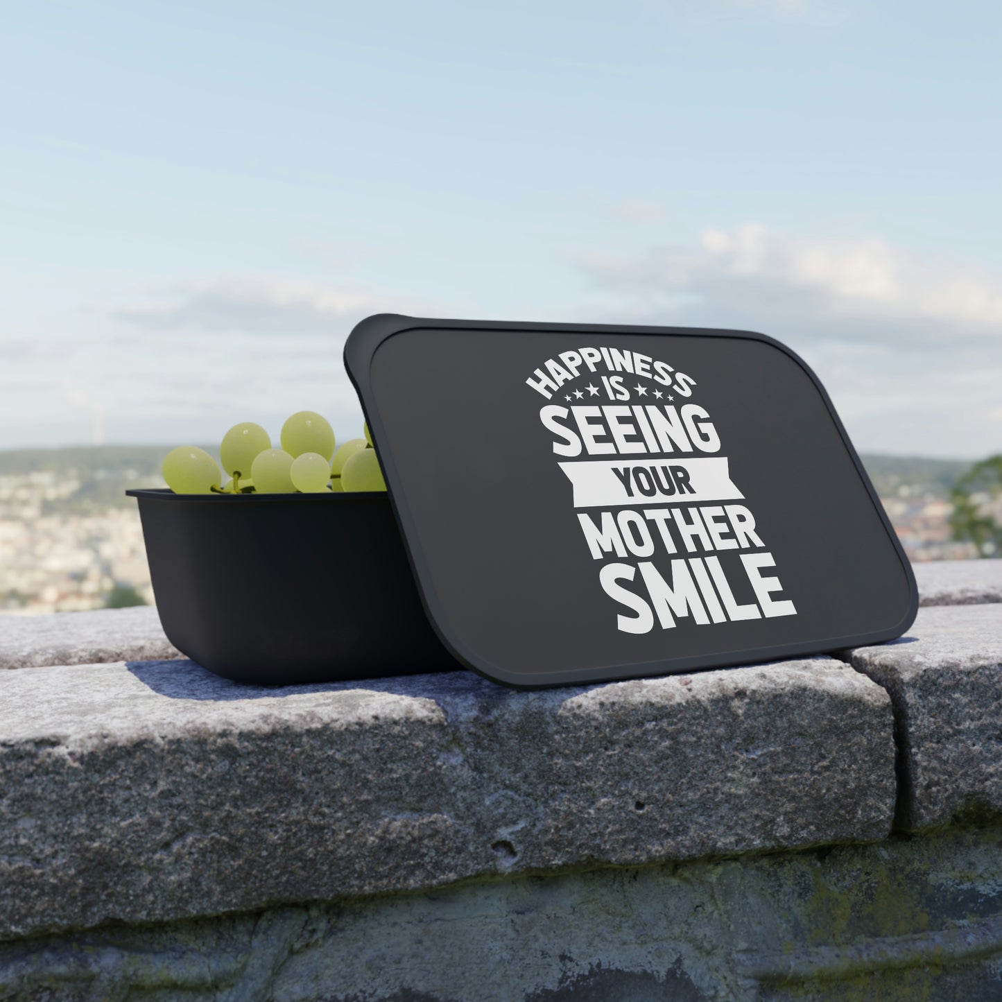 Mother Smile PLA Bento Box with Band and Utensils