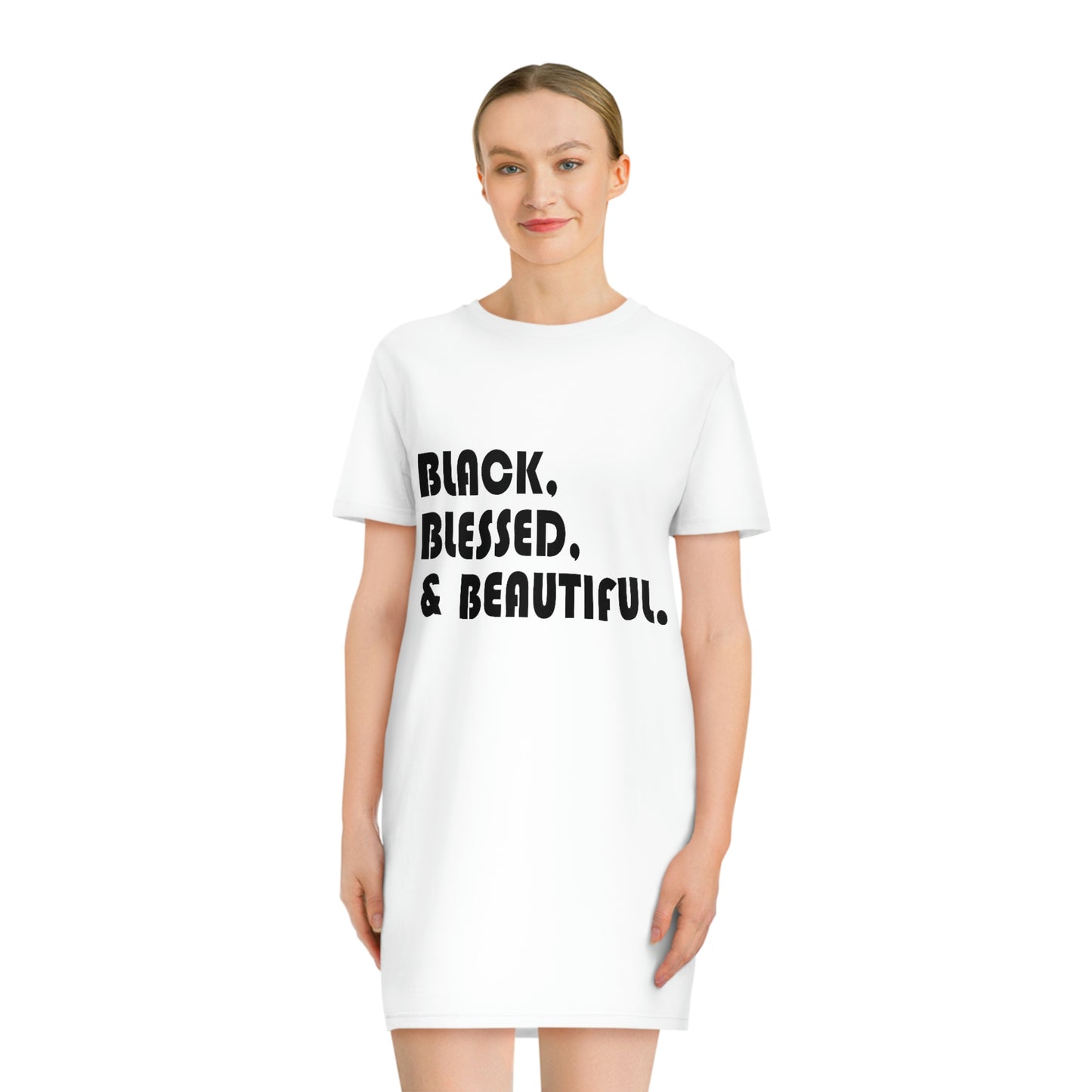 Black Blessed & Beautiful Spinner T-Shirt Dress