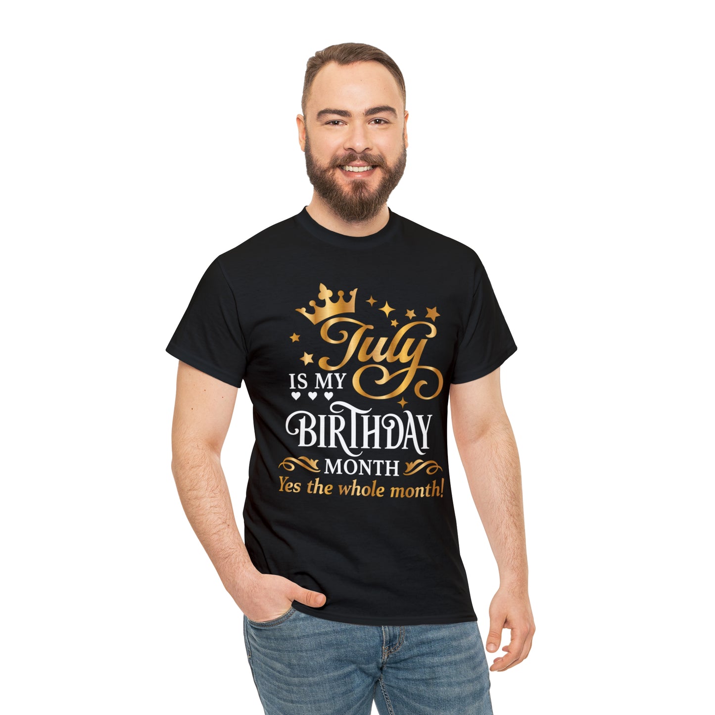 July birthday Month Unisex Heavy Cotton Tee