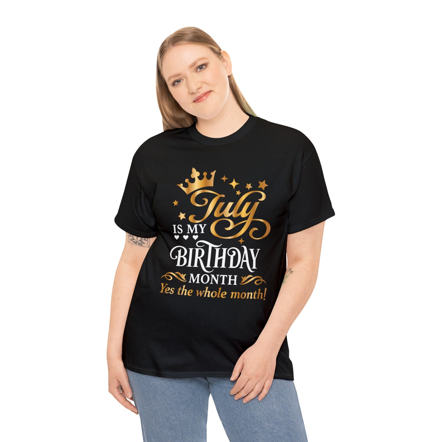 July birthday Month Unisex Heavy Cotton Tee