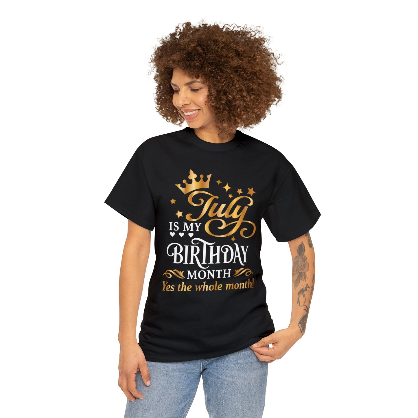 July birthday Month Unisex Heavy Cotton Tee
