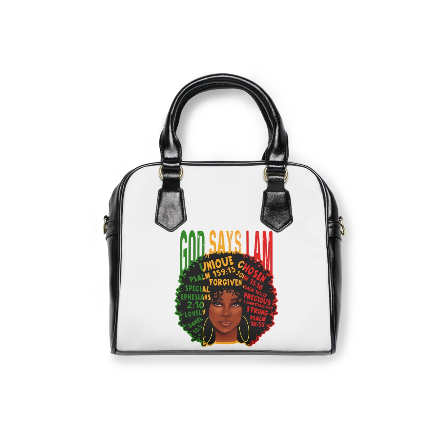 God says I am Shoulder Handbag