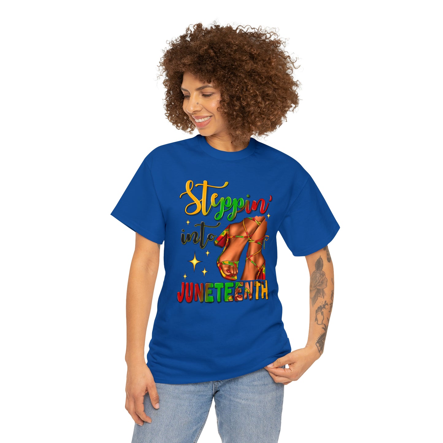 Stepping Into Juneteenth Unisex Heavy Cotton Tee