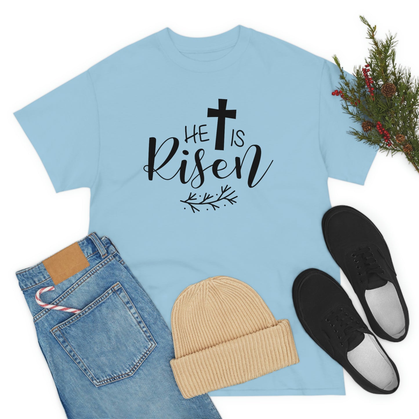 He is Risen Unisex Heavy Cotton Tee