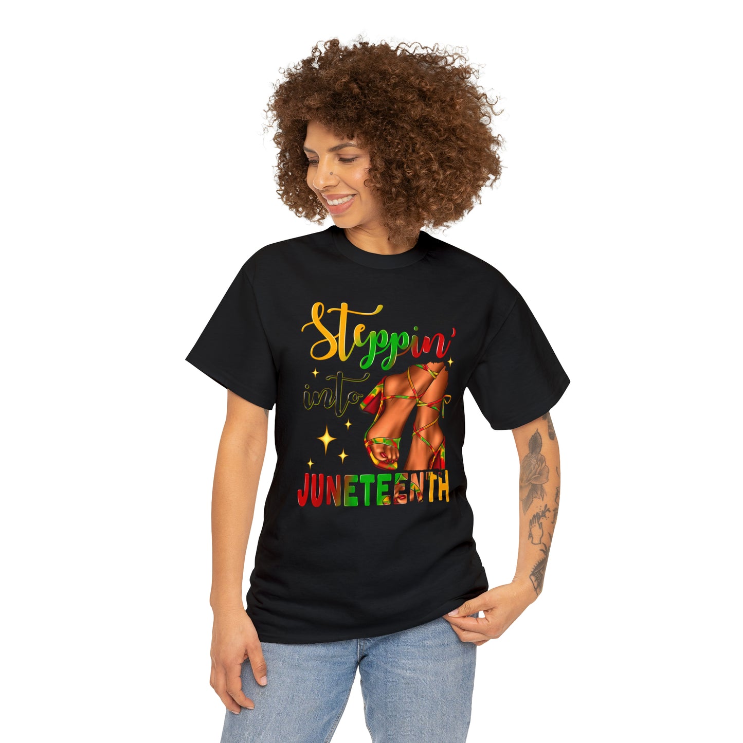 Stepping Into Juneteenth Unisex Heavy Cotton Tee