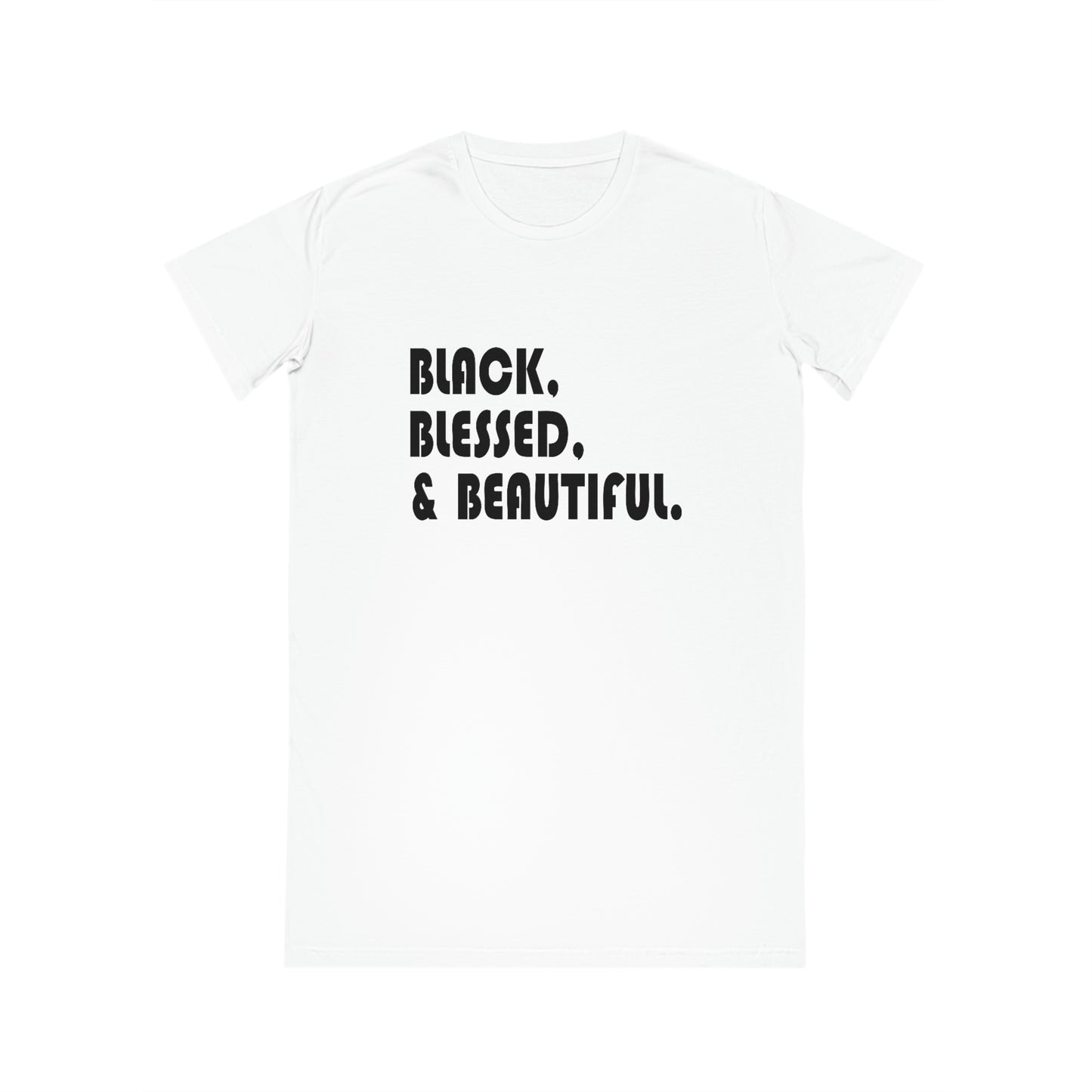 Black Blessed & Beautiful Spinner T-Shirt Dress