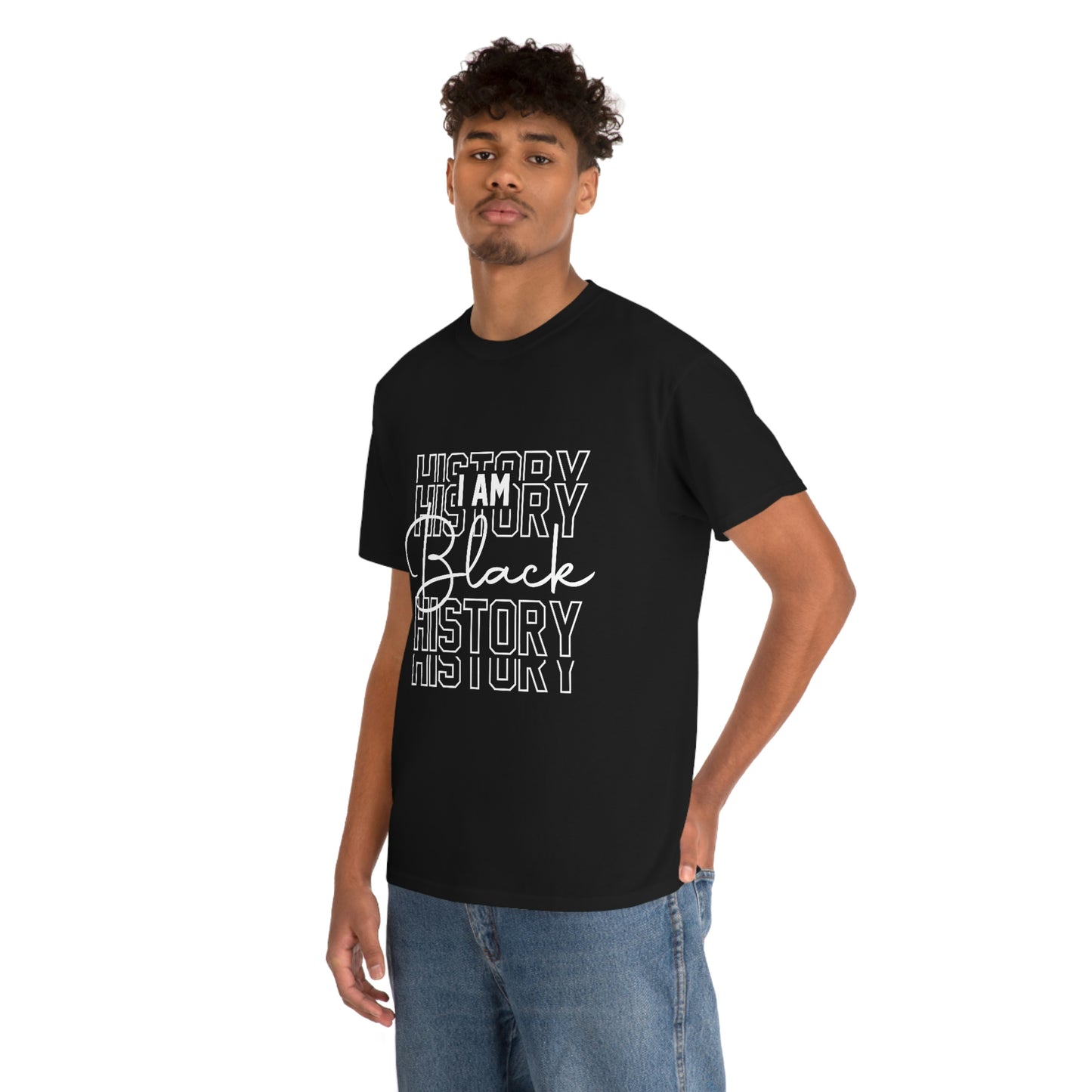 Black/White Unisex Heavy Cotton Tee
