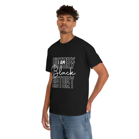 Black/White Unisex Heavy Cotton Tee