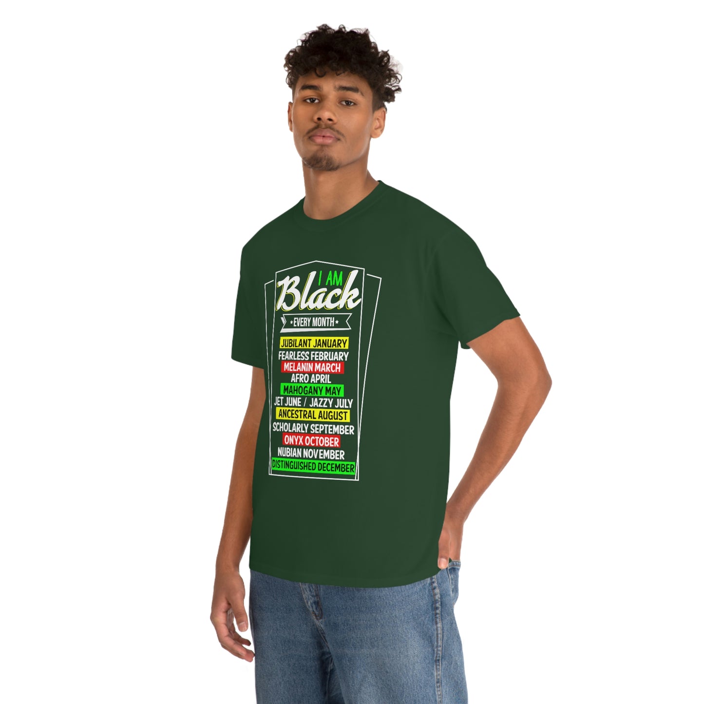 I am Black Every Month Unisex Heavy Cotton Tee