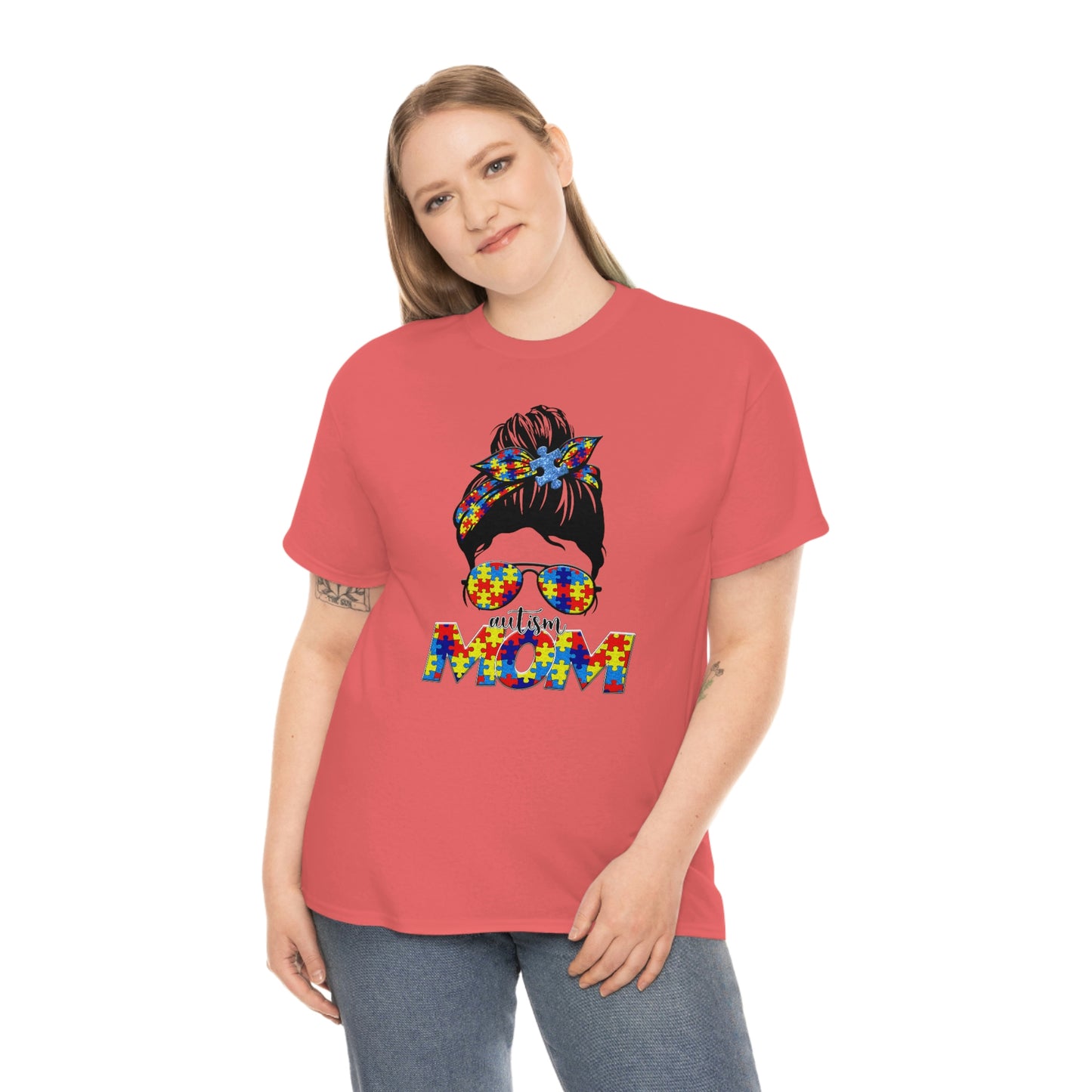Autism Mom  Unisex Heavy Cotton Tee