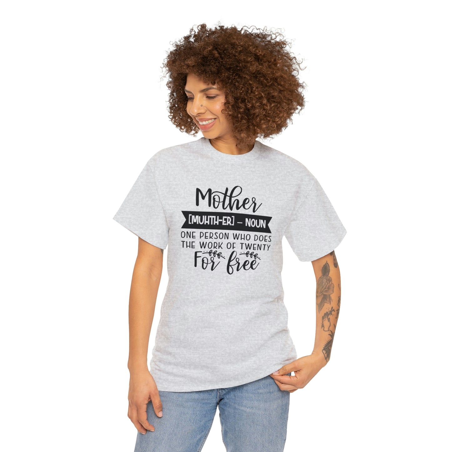 Definition of A Mother Unisex Heavy Cotton Tee