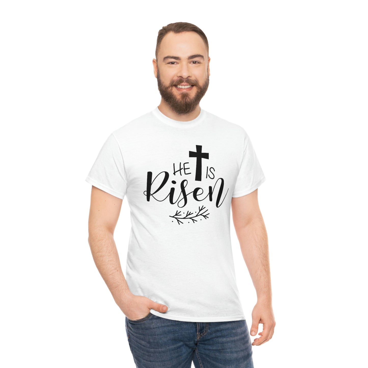 He is Risen Unisex Heavy Cotton Tee