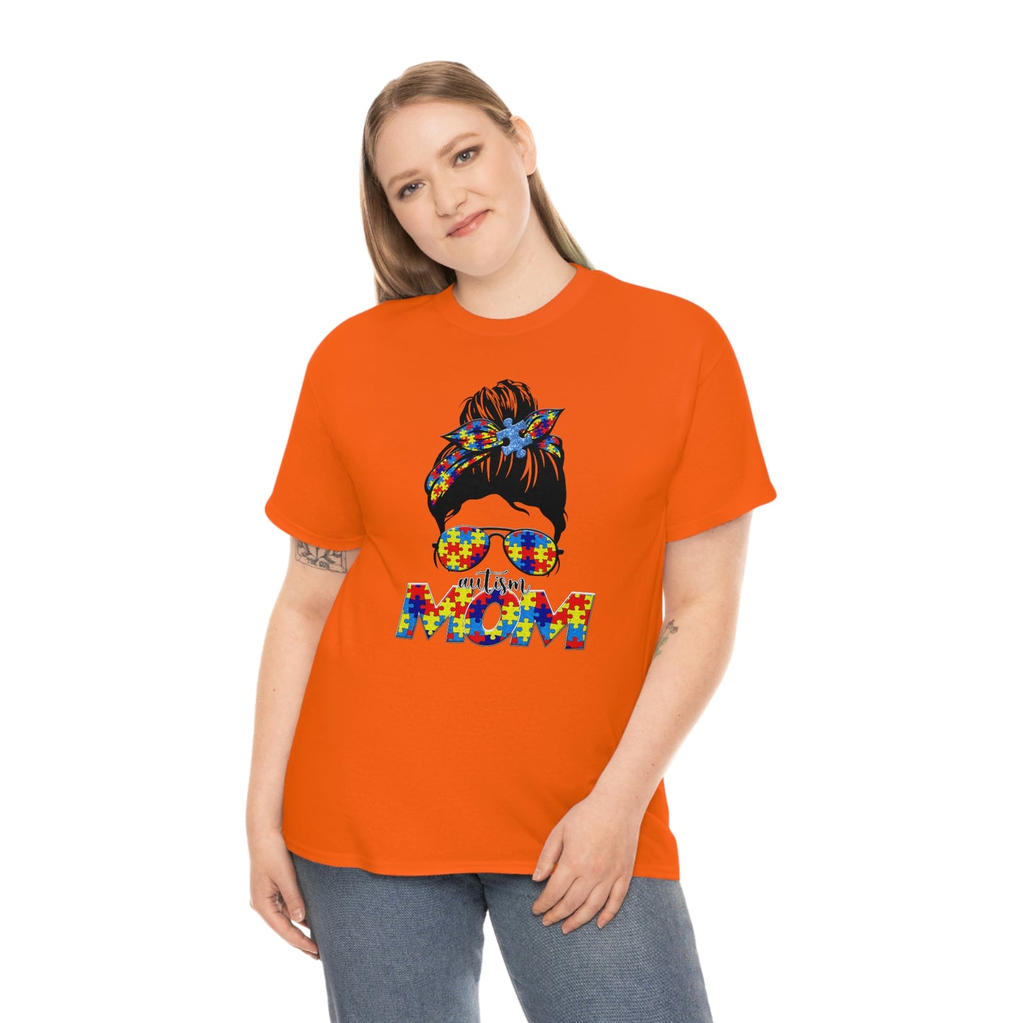 Autism Mom  Unisex Heavy Cotton Tee
