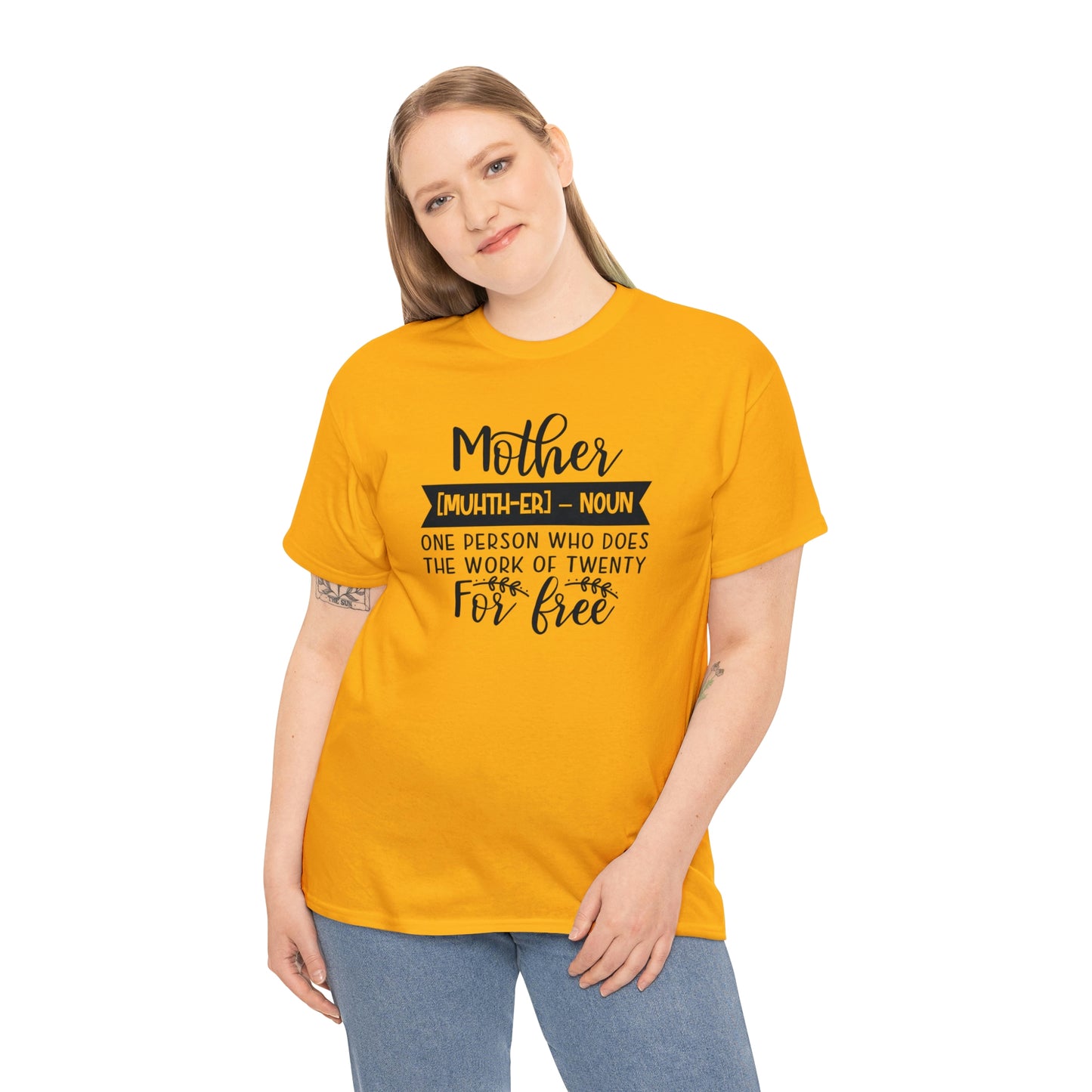 Definition of A Mother Unisex Heavy Cotton Tee