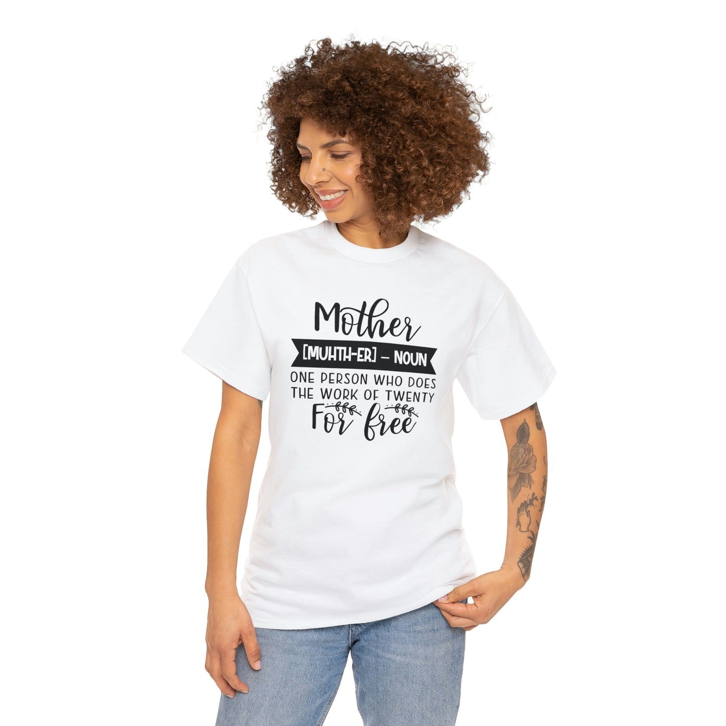 Definition of A Mother Unisex Heavy Cotton Tee