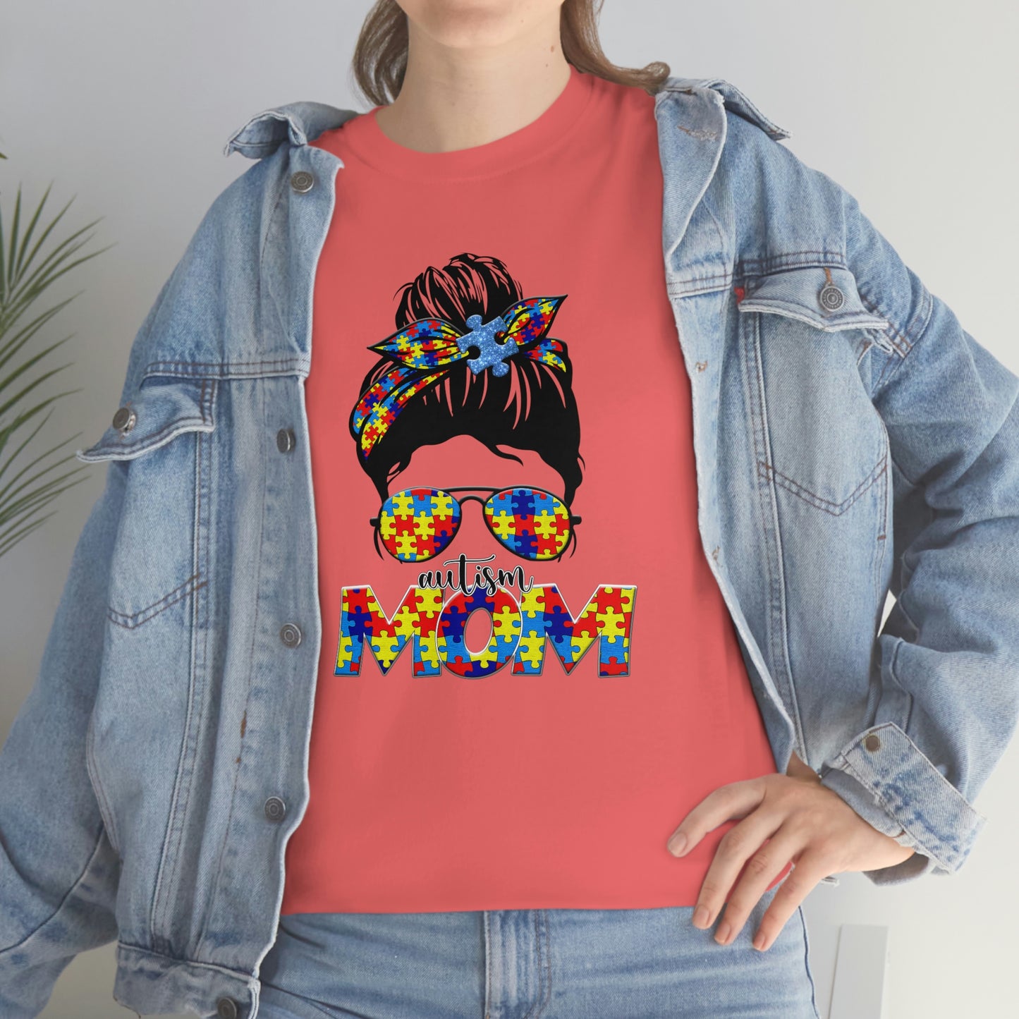 Autism Mom  Unisex Heavy Cotton Tee