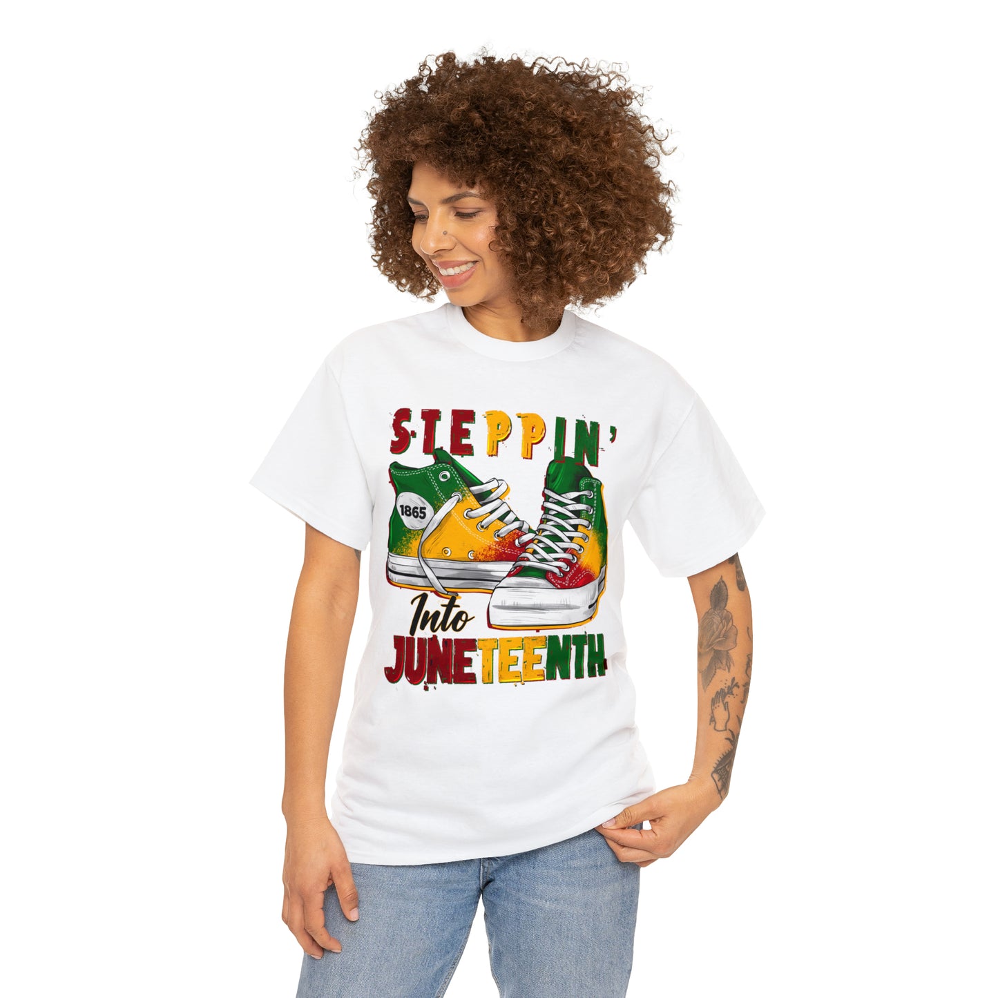 Stepping into Juneteenth Unisex Heavy Cotton Tee