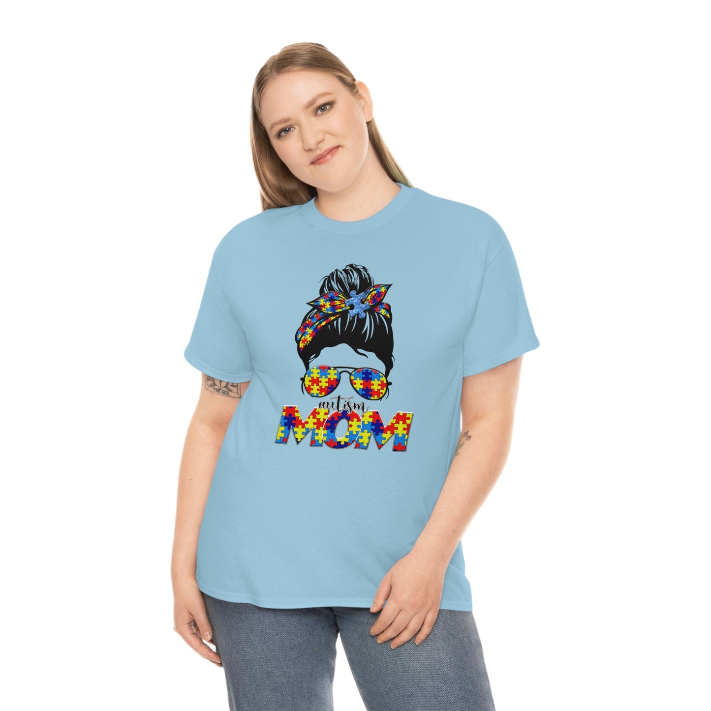Autism Mom  Unisex Heavy Cotton Tee