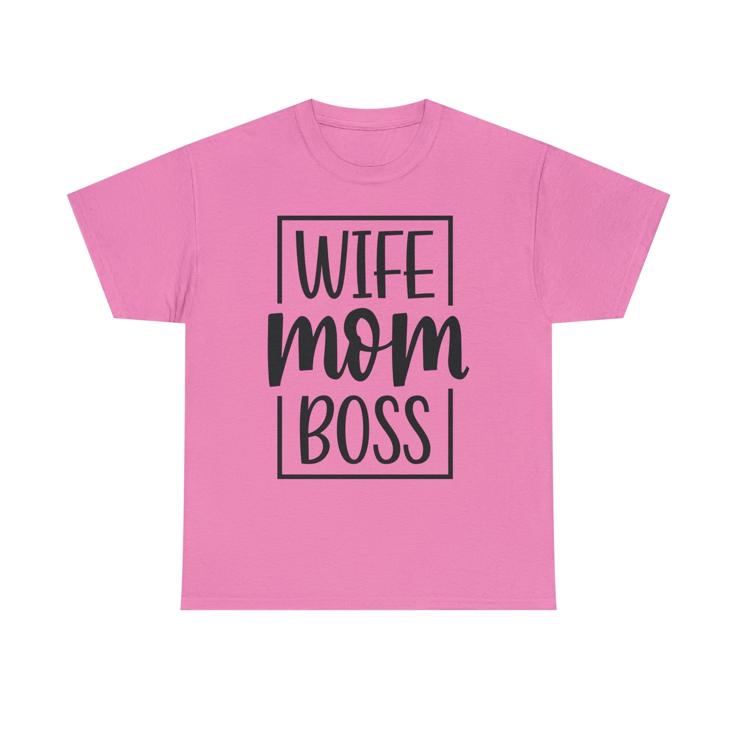 Mom, Wife, Boss Unisex Heavy Cotton Tee