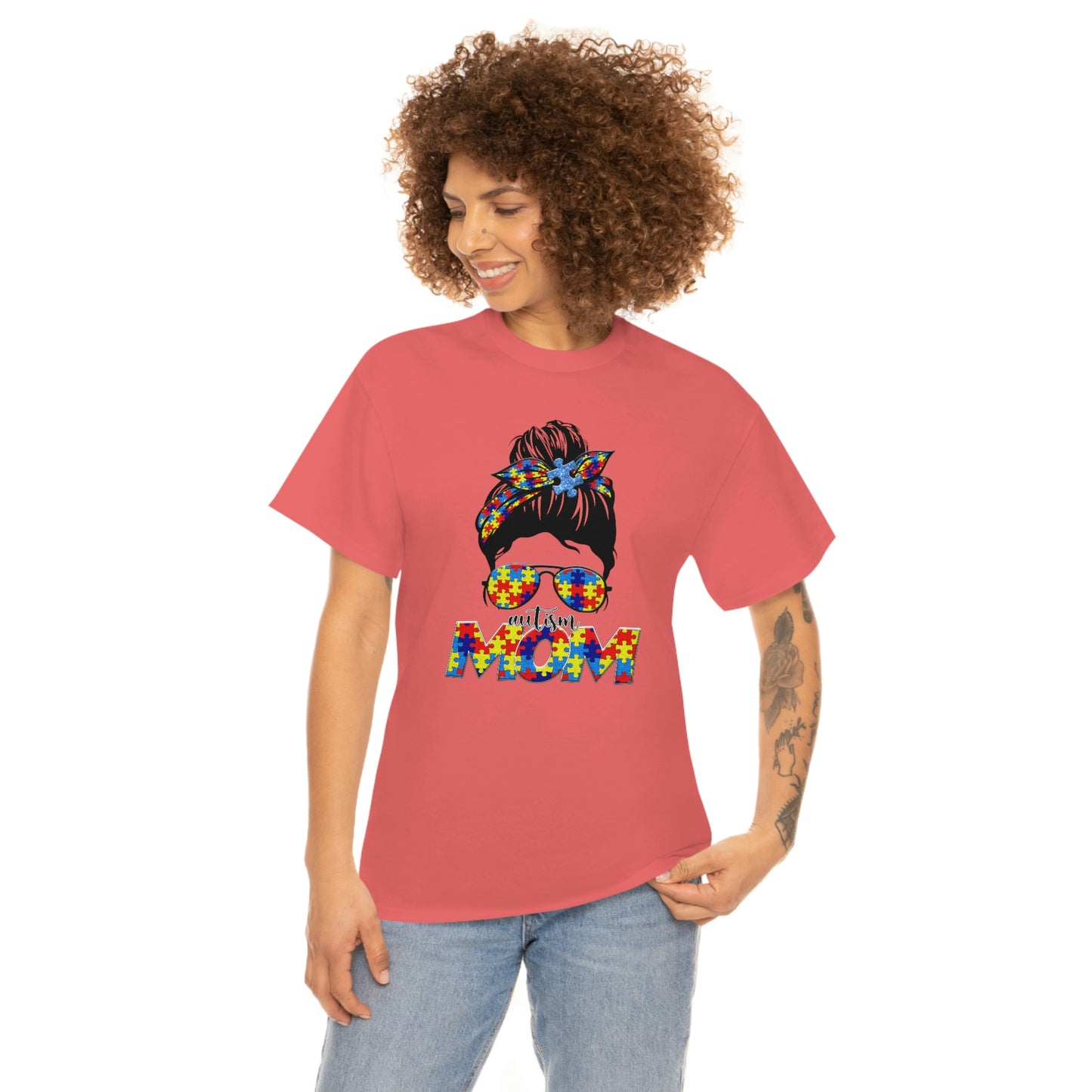Autism Mom  Unisex Heavy Cotton Tee