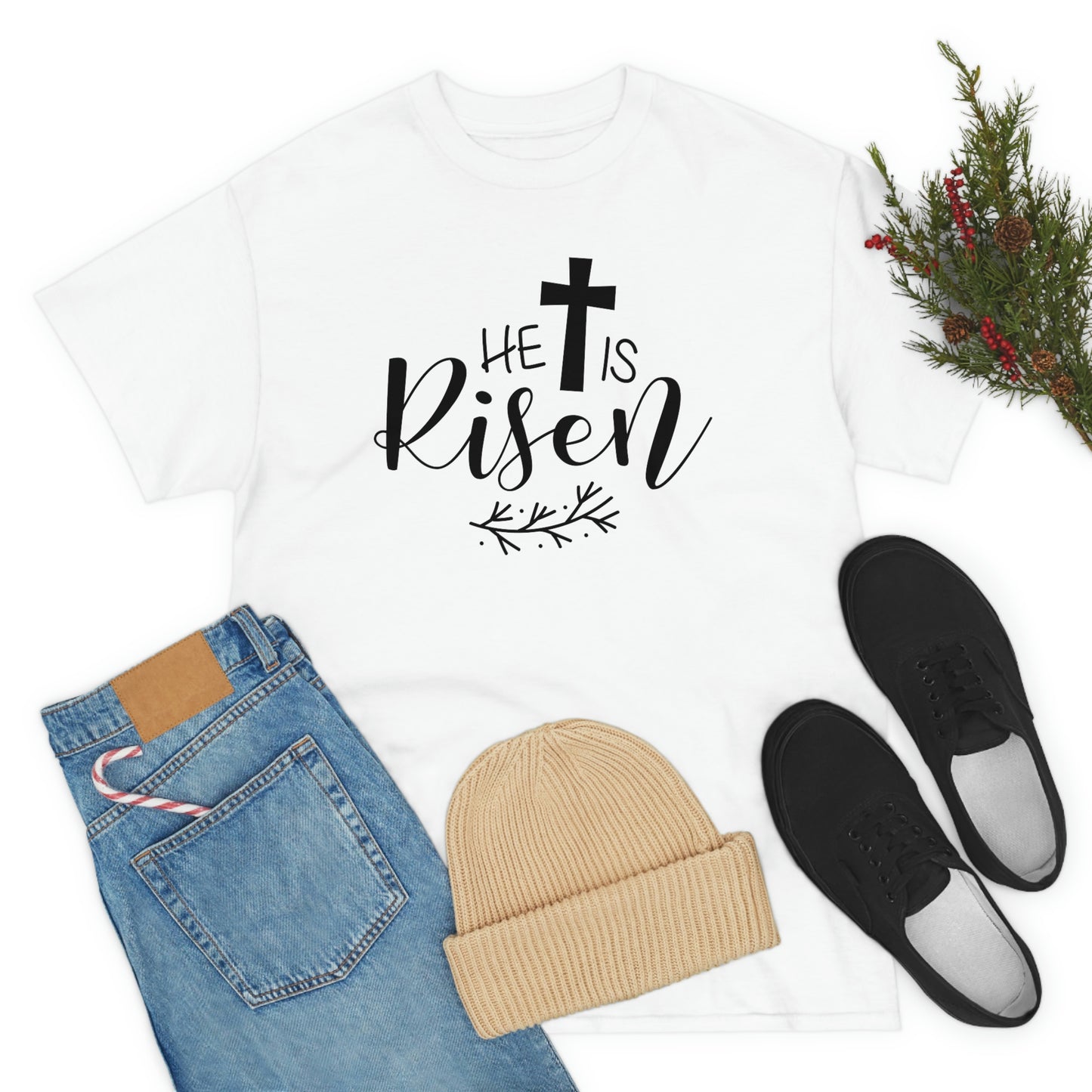 He is Risen Unisex Heavy Cotton Tee