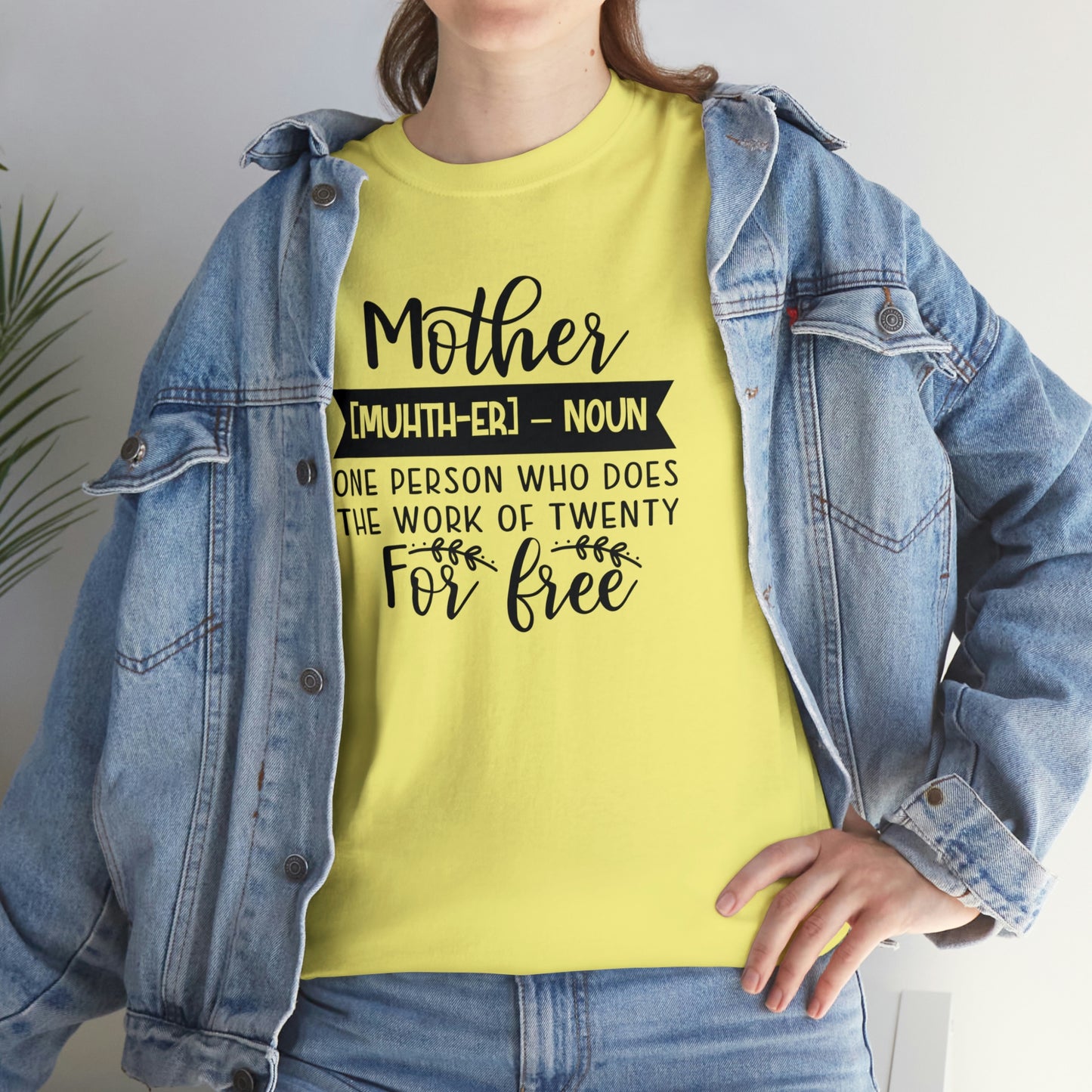 Definition of A Mother Unisex Heavy Cotton Tee
