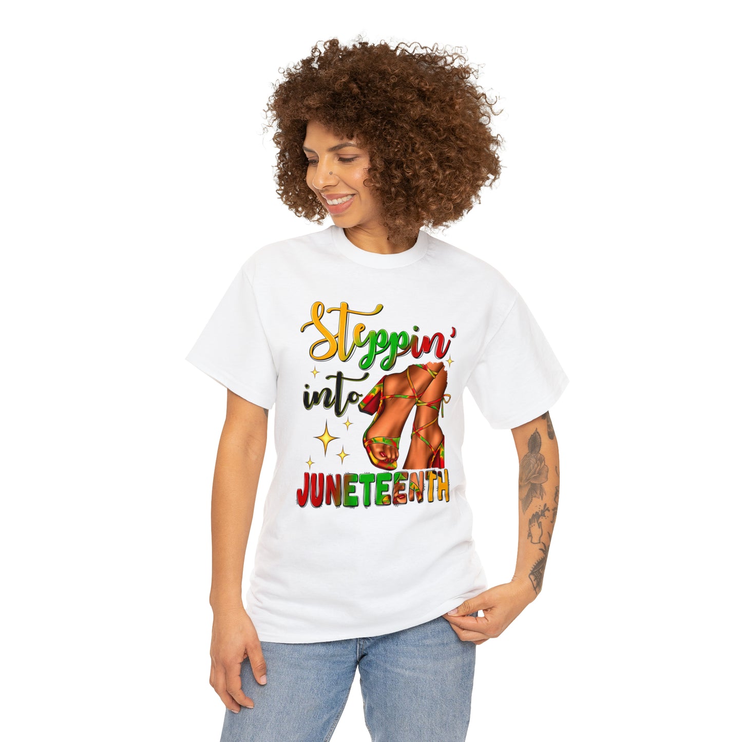 Stepping Into Juneteenth Unisex Heavy Cotton Tee