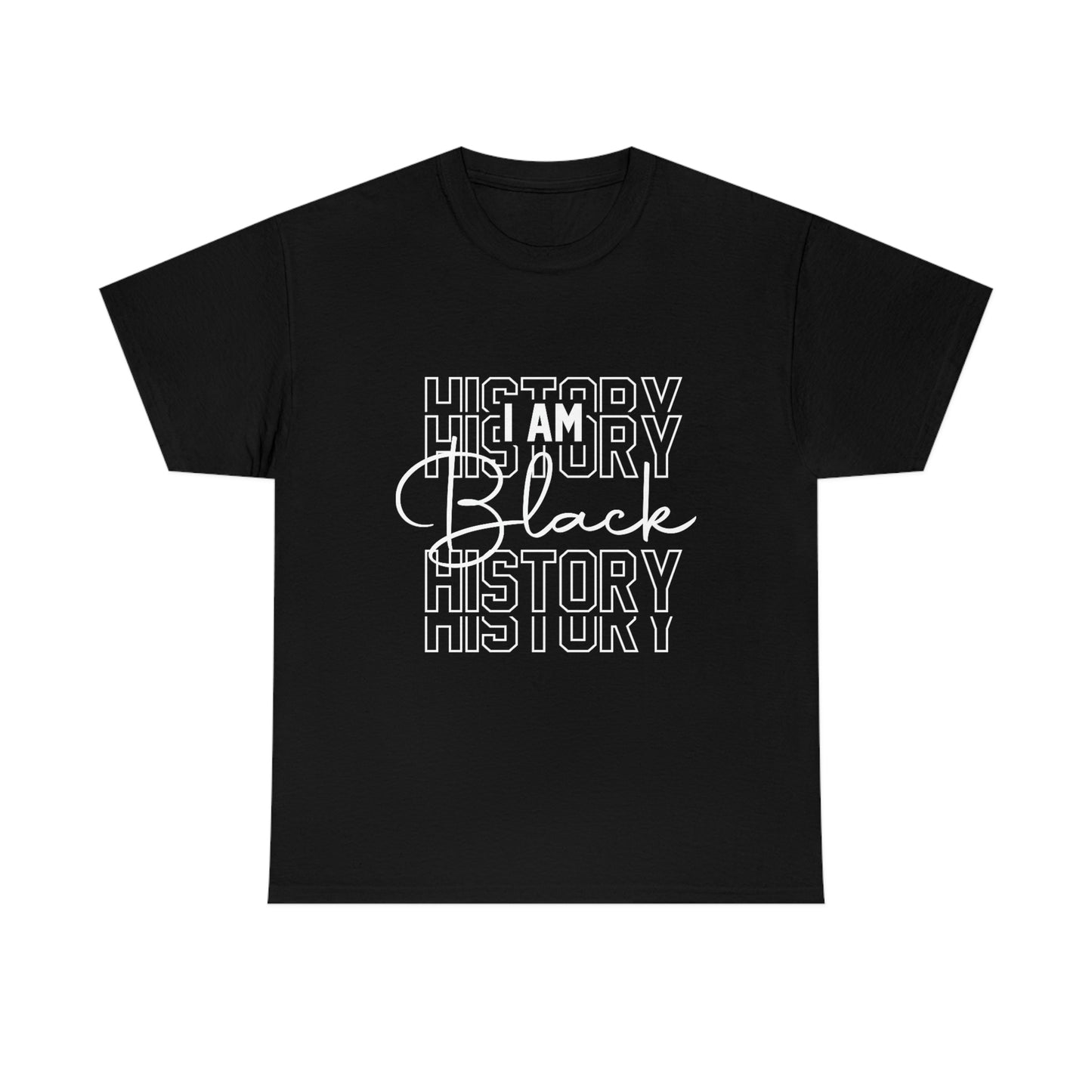 Black/White Unisex Heavy Cotton Tee