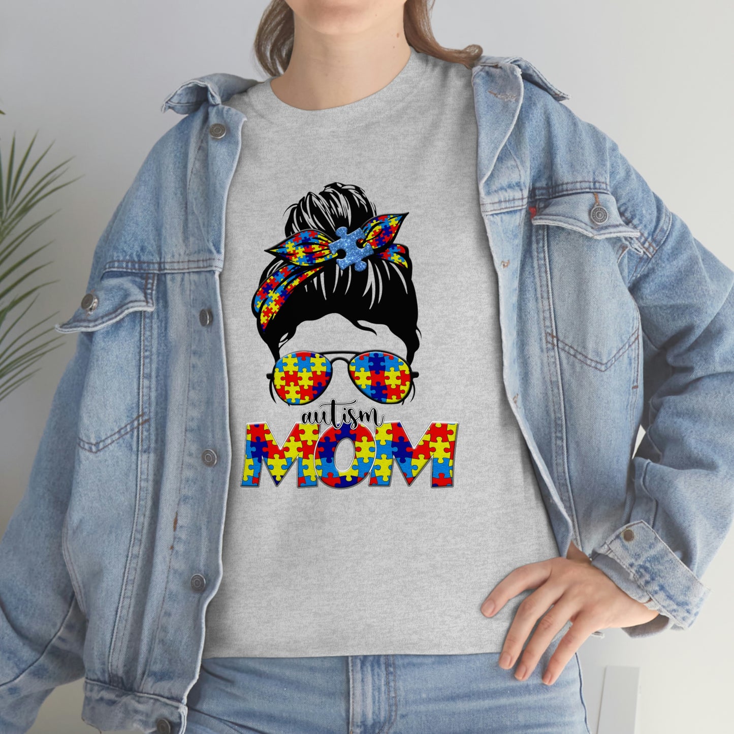 Autism Mom  Unisex Heavy Cotton Tee