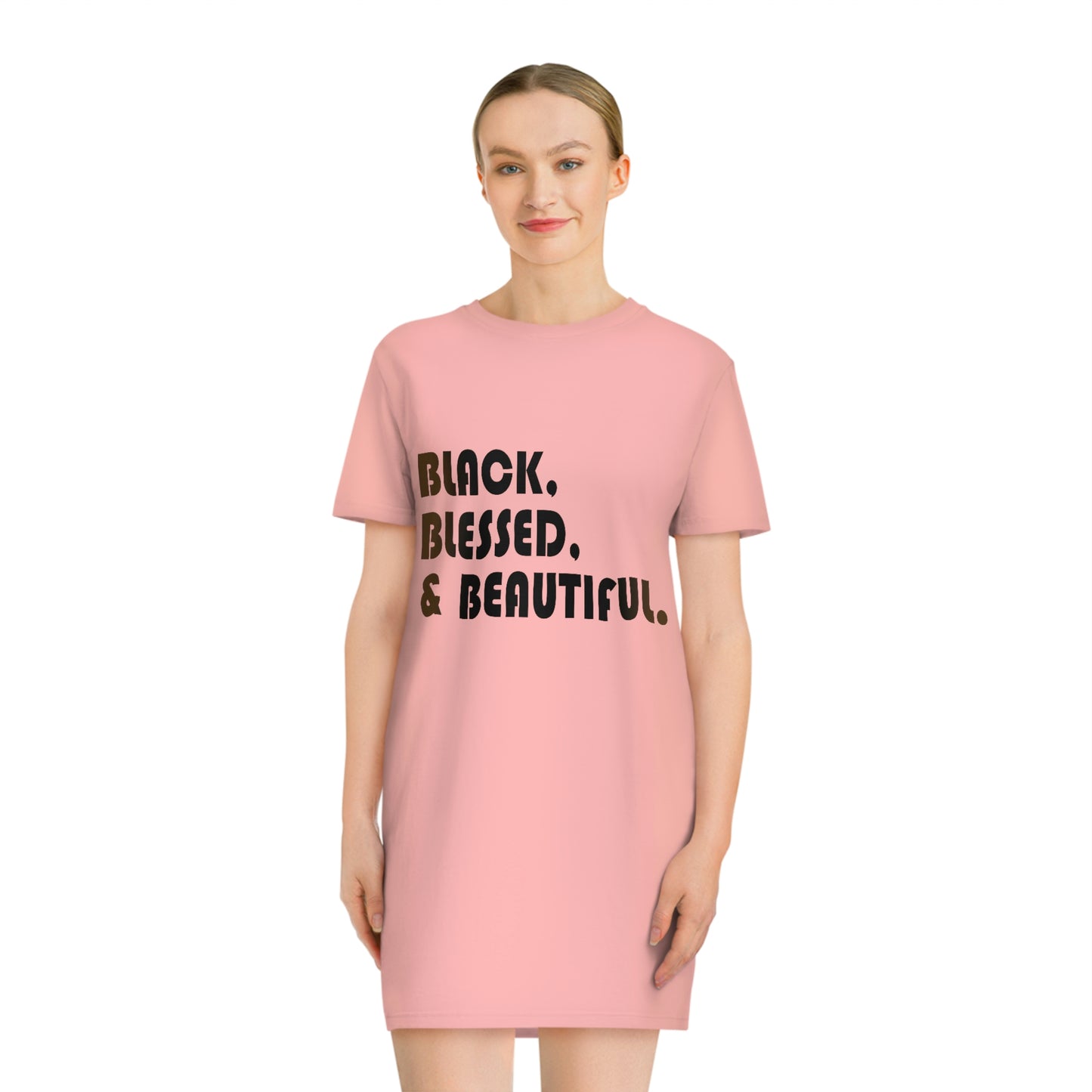 Black Blessed & Beautiful Spinner T-Shirt Dress