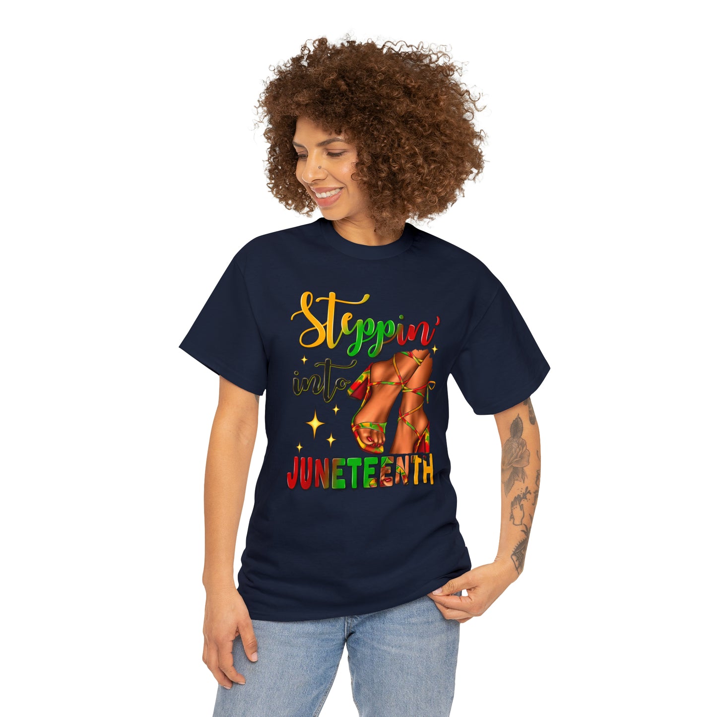 Stepping Into Juneteenth Unisex Heavy Cotton Tee