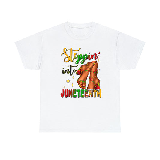 Stepping Into Juneteenth Unisex Heavy Cotton Tee