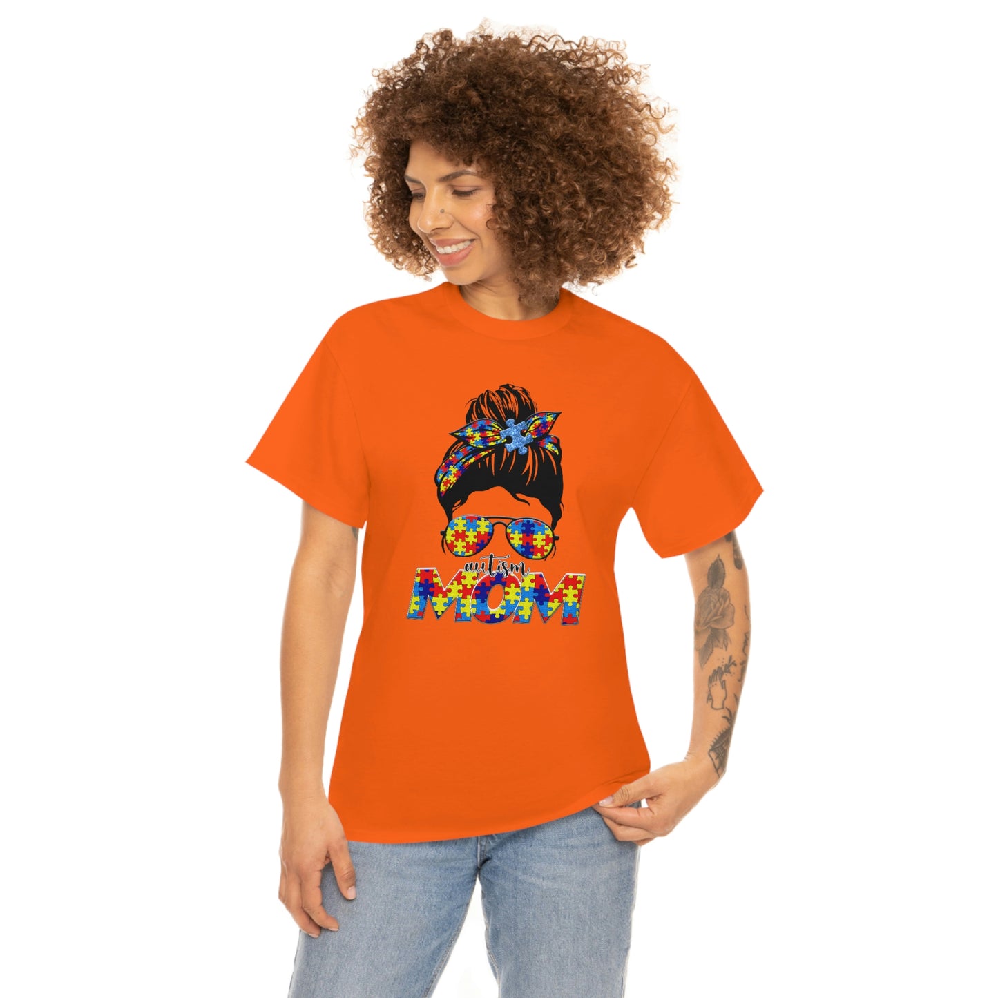 Autism Mom  Unisex Heavy Cotton Tee
