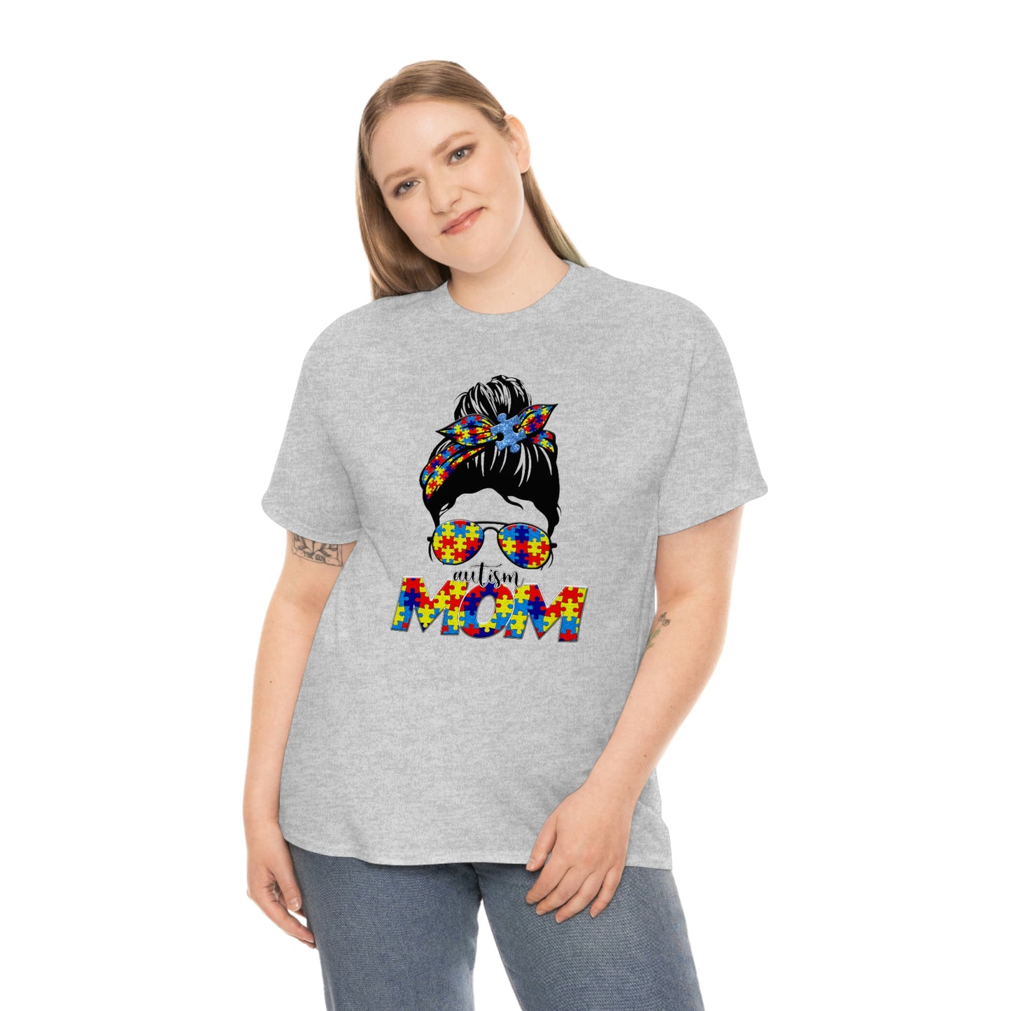 Autism Mom  Unisex Heavy Cotton Tee
