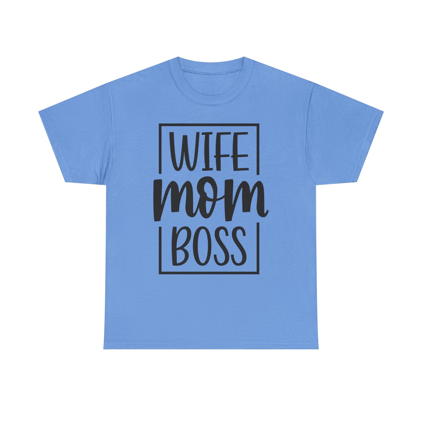 Mom, Wife, Boss Unisex Heavy Cotton Tee