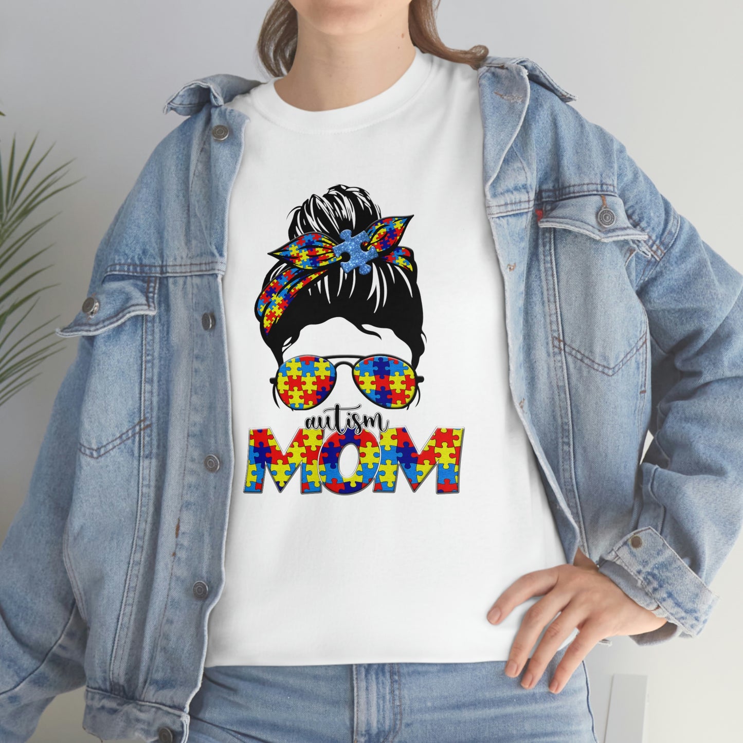 Autism Mom  Unisex Heavy Cotton Tee