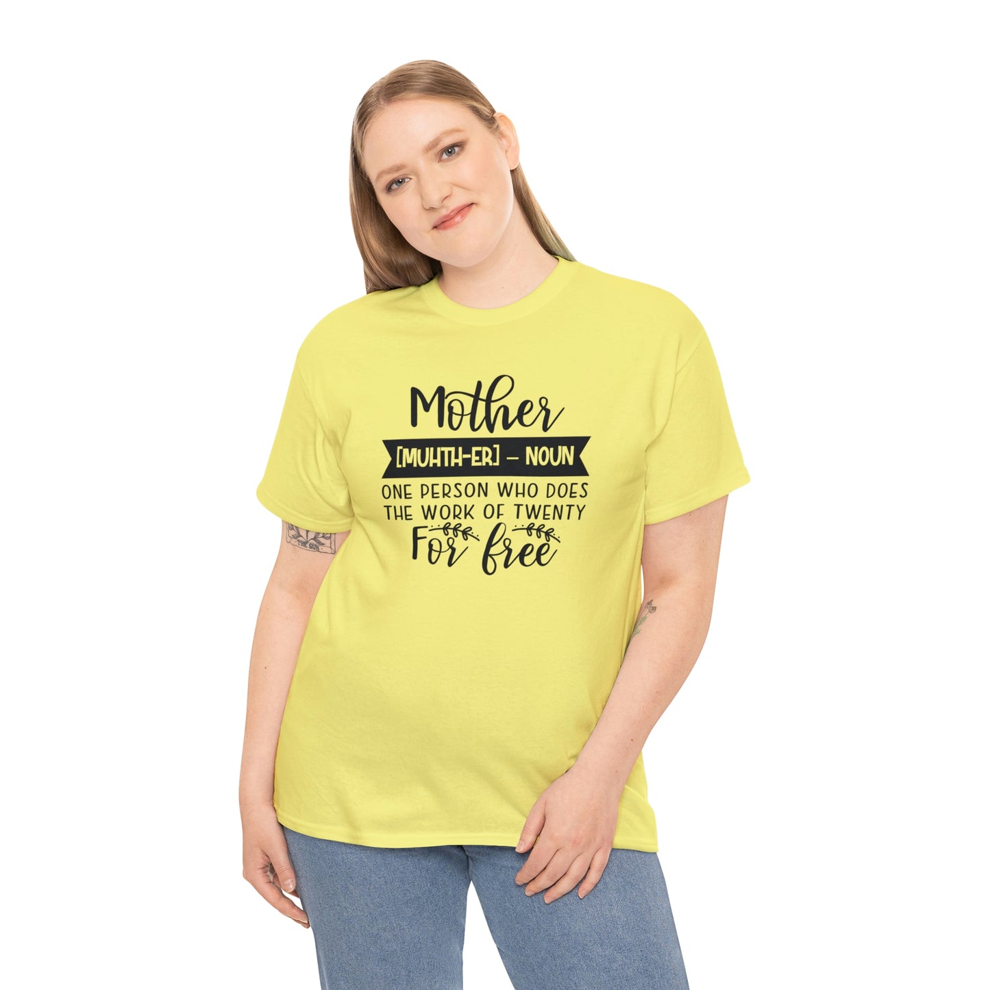 Definition of A Mother Unisex Heavy Cotton Tee