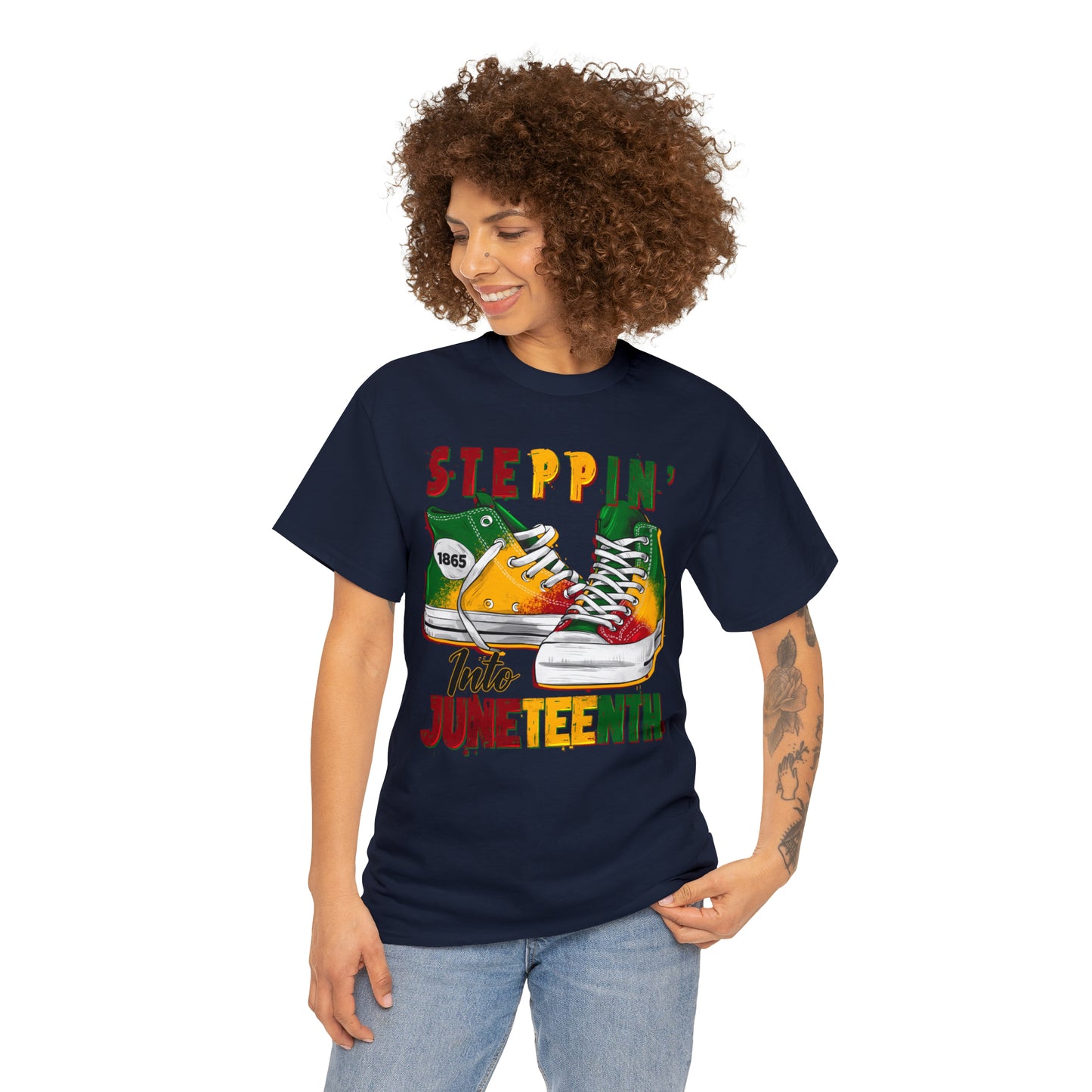 Stepping into Juneteenth Unisex Heavy Cotton Tee