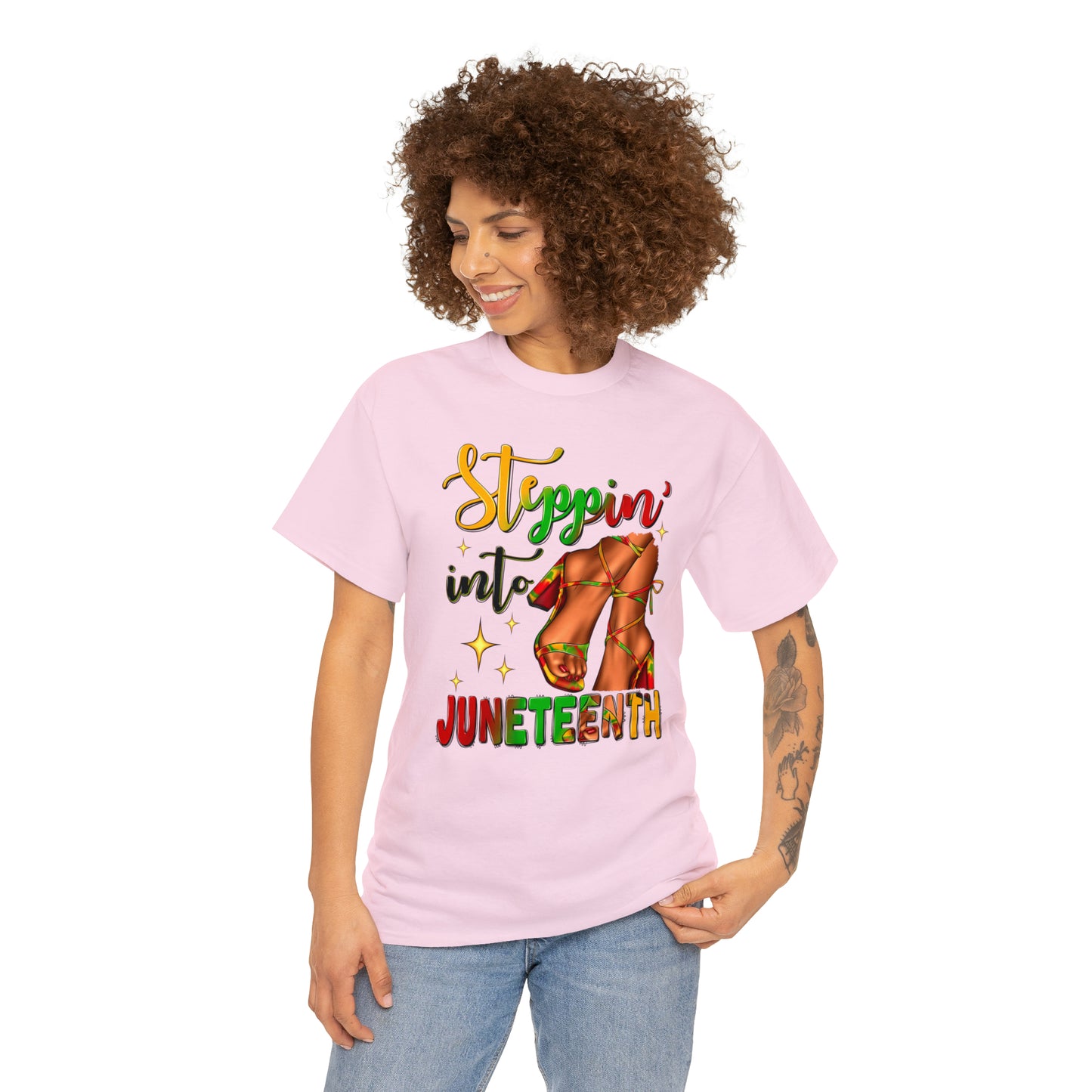 Stepping Into Juneteenth Unisex Heavy Cotton Tee